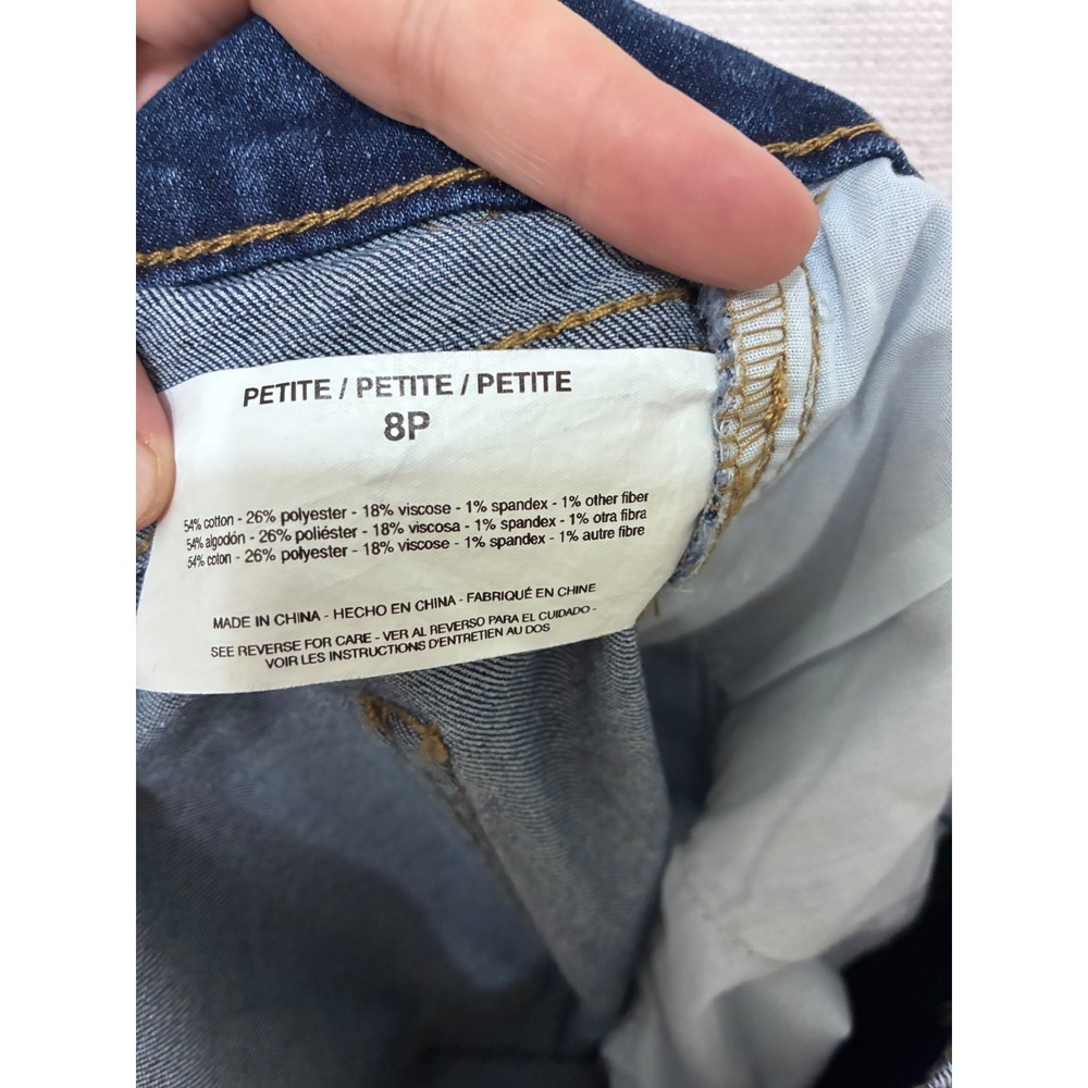 Nine West Gramercy Denim Shorts Womens 8P Petite Medium Wash Blue Stretch Jean - Picture 7 of 8